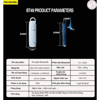 TAI NGHE BLUETOOTH - TAI NGHE BLUETOOTH PAVAREAL