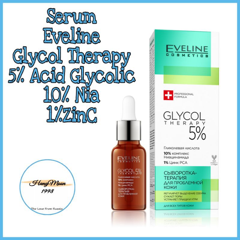 Serum Eveline Glycol Therapy với 5% Acid Glycolic + 10% Nia + 1%ZinC