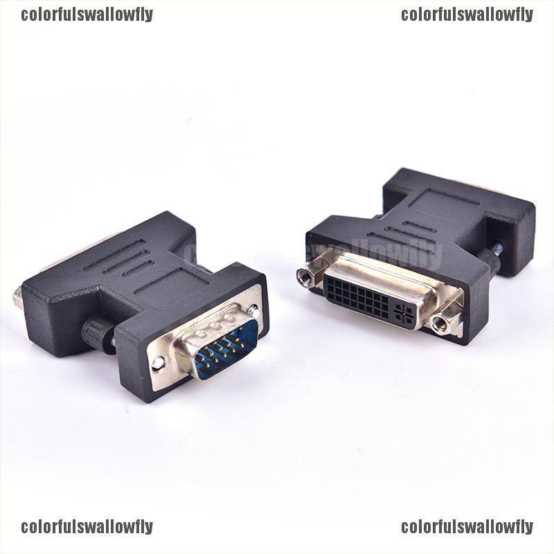 Colorfulswallowfly DVI to VGA Adapter VGA Male to DVI 24+5 Pin Female Converter for Computer Laptop CSF