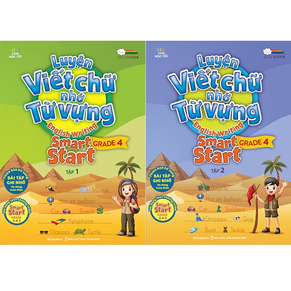 Sách - Combo Luyện viết chữ nhớ từ vựng English Writing Smart Start Lớp 4 tập 1 và 2 MEGAENG9647