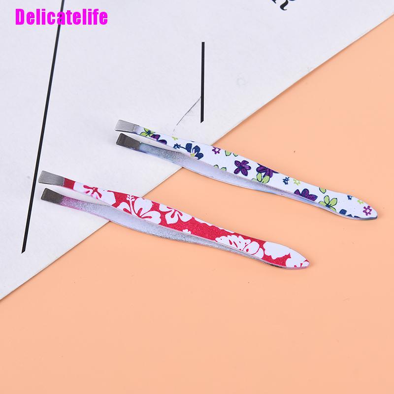 [Hàng mới về] Nhíp tỉa lông mày bằng thép không gỉ in hoa tinh tế