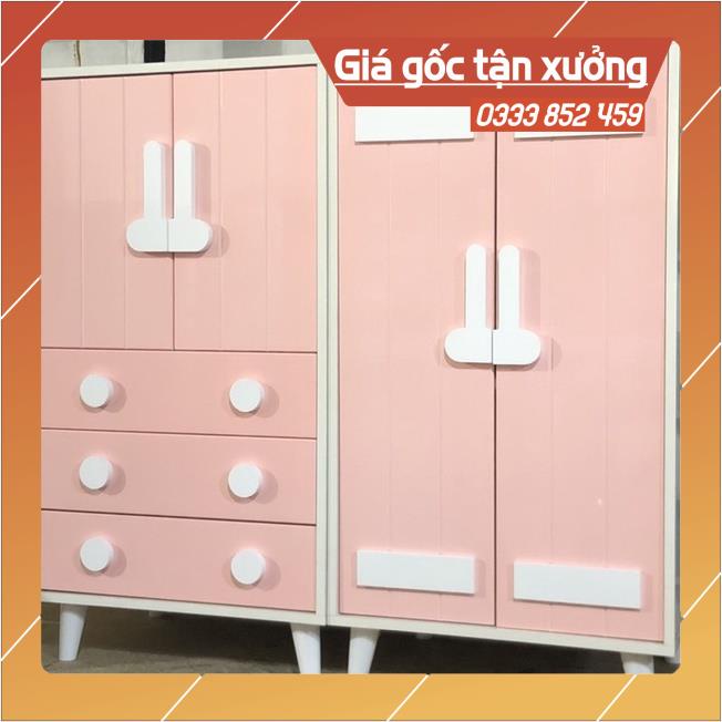 Tủ quần áo trẻ em đa năng 1m2 x 60cm x45cm) KÍT MỘC
