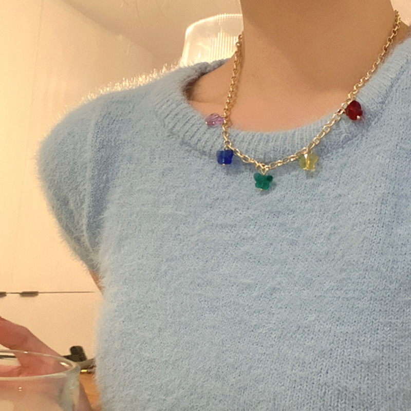 Vòng cổ phối mặt hình cánh bướm thời trang độc đáo dễ phối đồ 191011