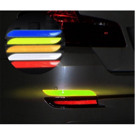 Miếng dán phản quang hai bên cản sau decal góc phía đuôi cho xe hơi ô tô sticker an toàn chống va chạm nhìn rõ ban đêm