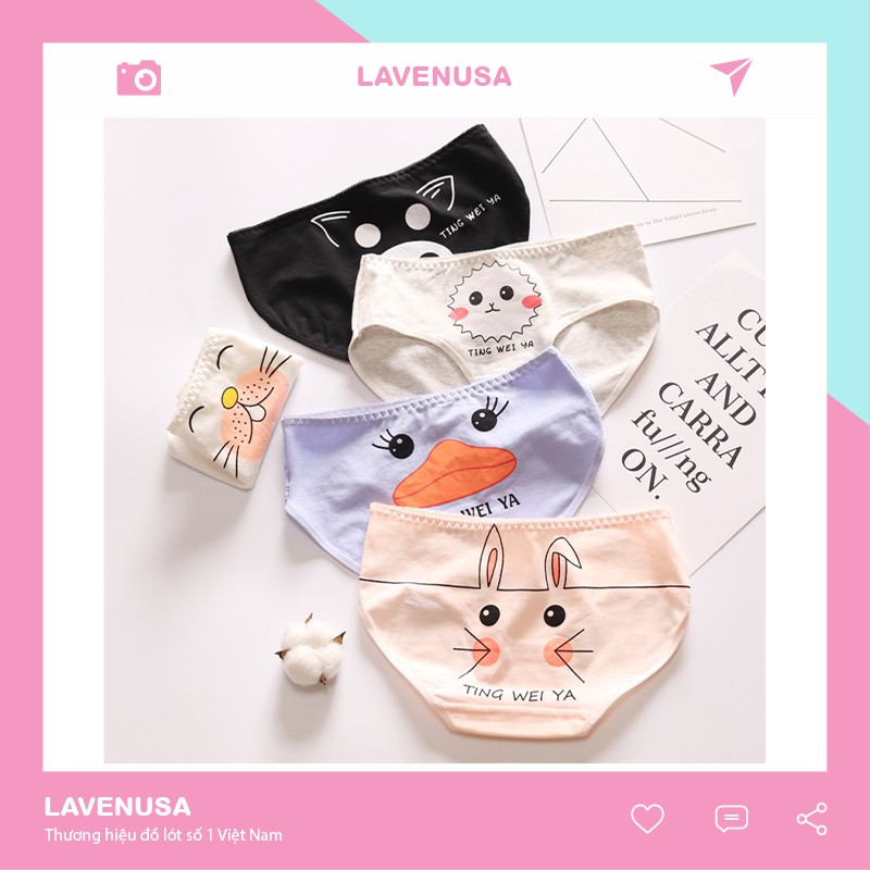 Quần lót nữ cotton giá rẻ cạp cao không đường may thun lạnh dễ thương màu hồng QL46