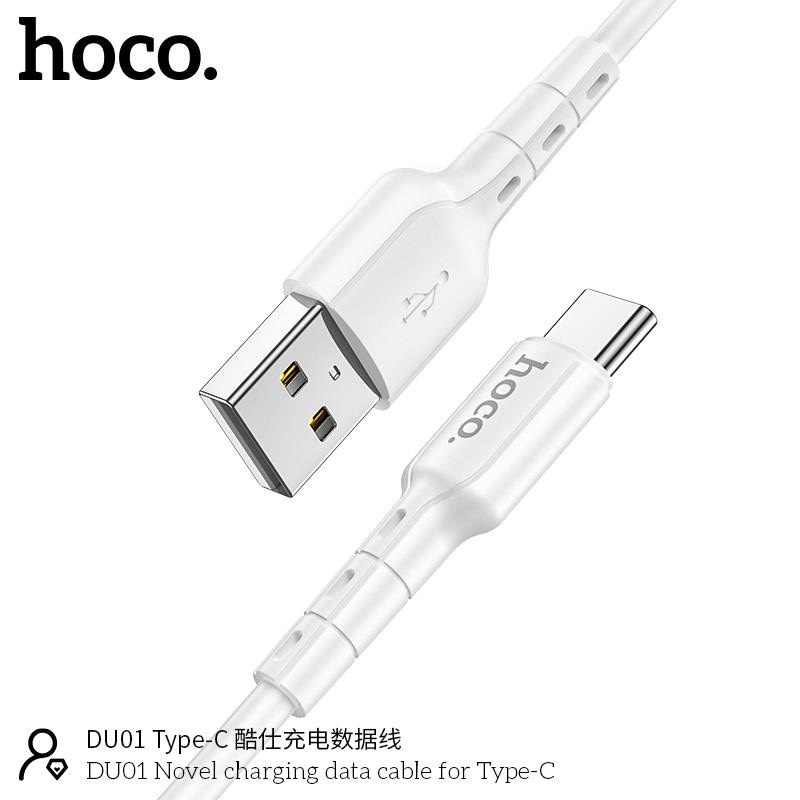 Cáp Sạc Nhanh Type-C 3A Cho Samsung, Xiaomi, Huawei, Oppo, Realme,... Hoco DU01 Dây Sạc 15W, Giá Rẻ [CHÍNH HÃNG]