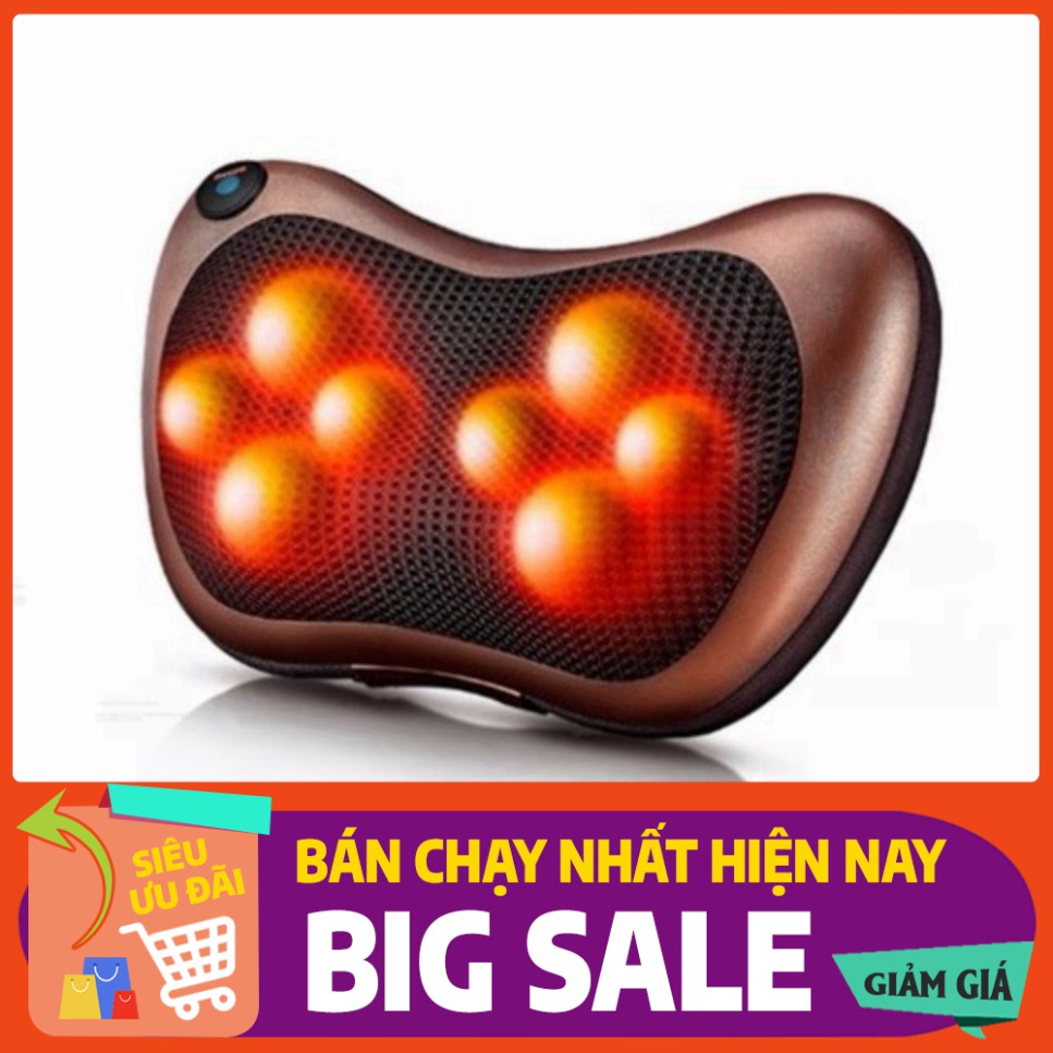 [FREE SHIP] 💥[CHÍNH HÃNG - CÓ VIDEO]💥Gối massage hồng ngoại 8 quả cầu 8 bi đảo chiều cao cấp + Tặng massage mặt ion💥�