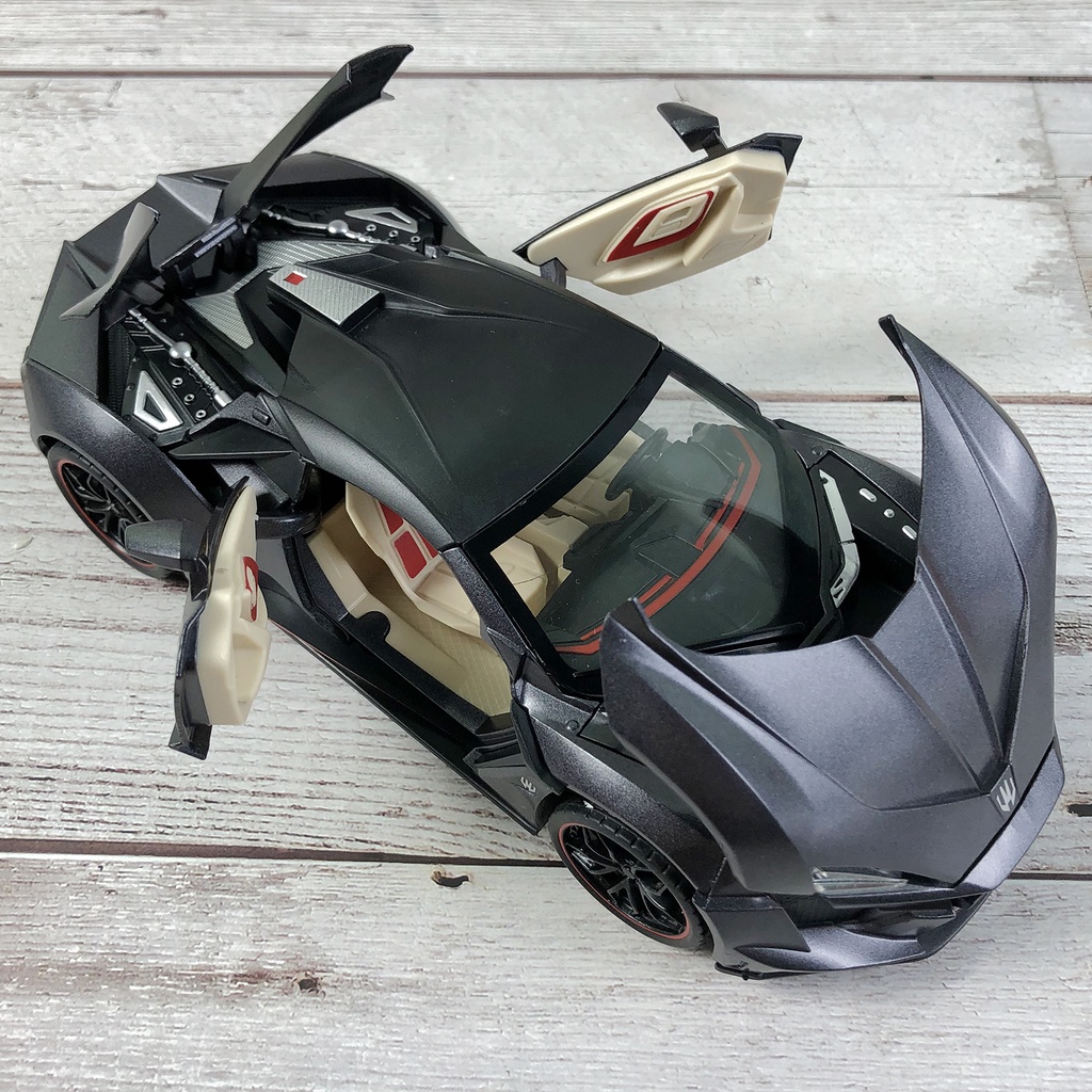 Mô hình xe Lykan Hypersport tỉ lệ 1:24 chất liệu hợp kim, làm quà, trang trí cực chất