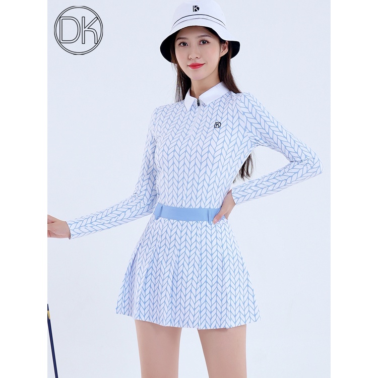 Bộ Áo Tay Dài + Chân Váy Phong Cách Mới Mùa Thu Thoáng Khí Nhanh Khô Cho Nữ 5GVB