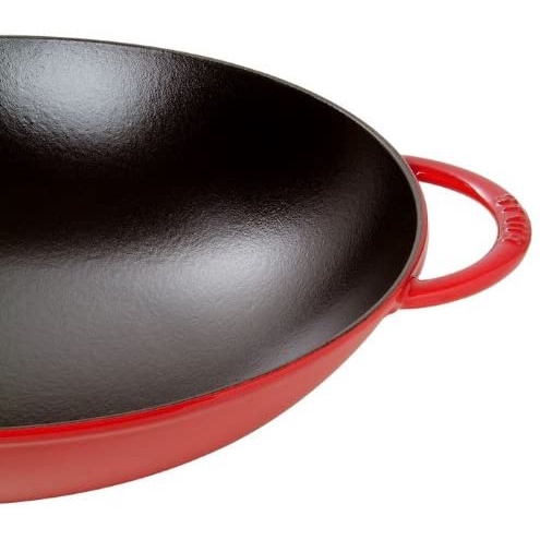 Chảo WOK STAUB WOK CHE 30cm có nắp màu đỏ