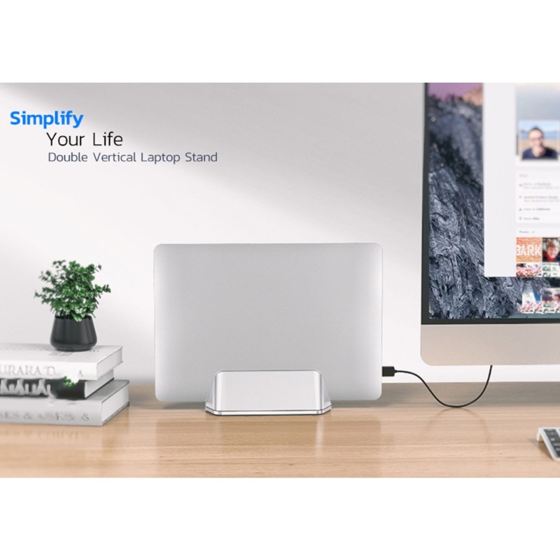 Giá Đỡ Laptop Bằng Hợp Kim Nhôm Có Thể Điều Chỉnh 2 Ngăn Để Bàn Lên Đến 17.3
