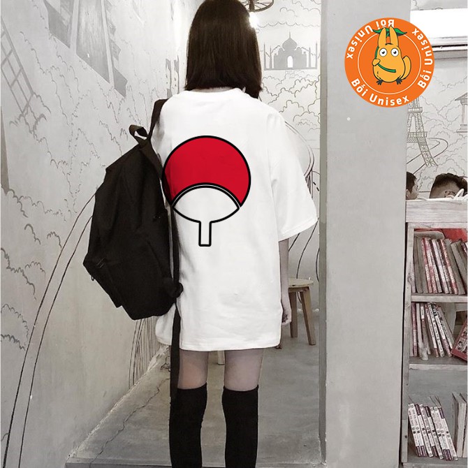Áo Thun Tay Lỡ Nam Nữ Gia Tộc UCHIHA Bối Unisex