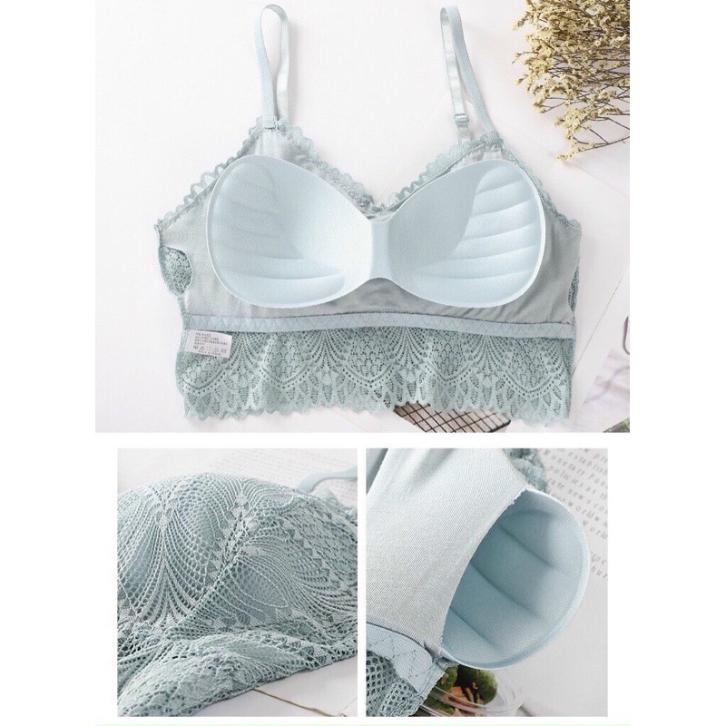 ♥️ Shop Uy Tín ♥️Bộ Bra ren không gọng mút nâng ngực siêu êm B569 Set Bralette abc91 | BigBuy360 - bigbuy360.vn