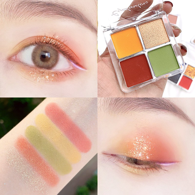 Giảm Giá Sốc!Bảng Phấn Mắt 4 Màu Rượu Vang Đỏ Thương Hiệu Lameila