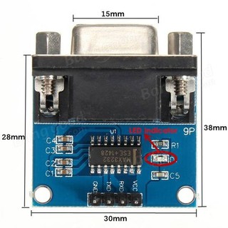 Module chuyển đổi tín hiệu RS232 - TTL dùng IC MAX3232 [HTE Quy Nhơn CN2]