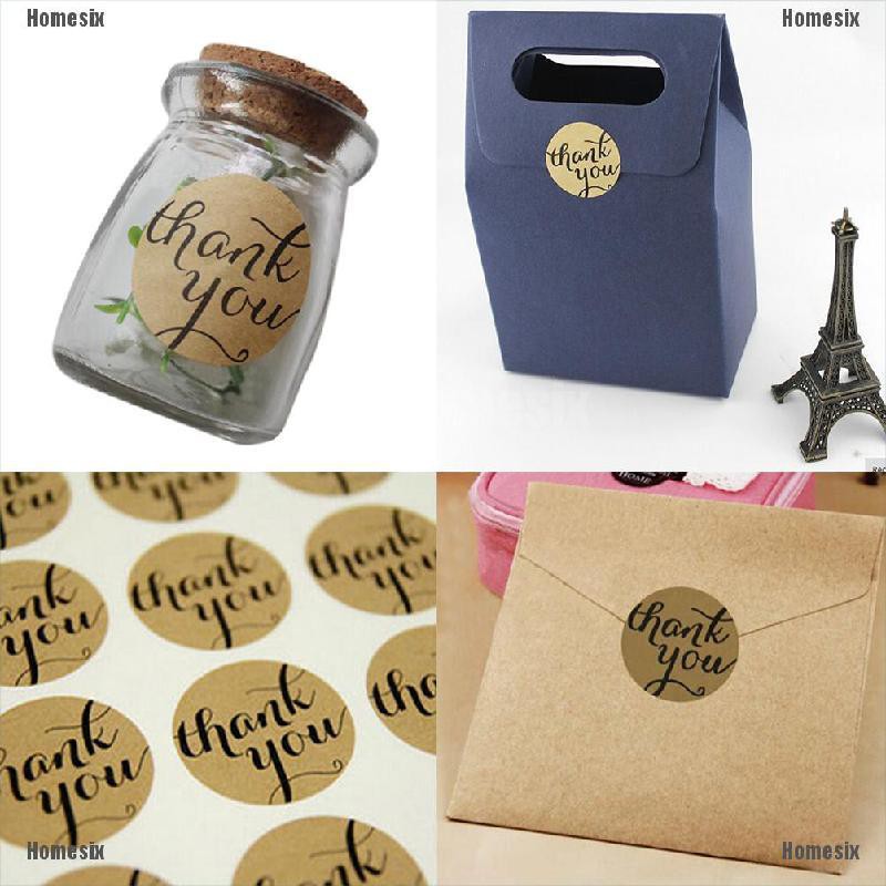 [YHOMX] 36 Labels Thank You Craft Decoration Seal Packaging Seals Kraft Sticker Labels TYU