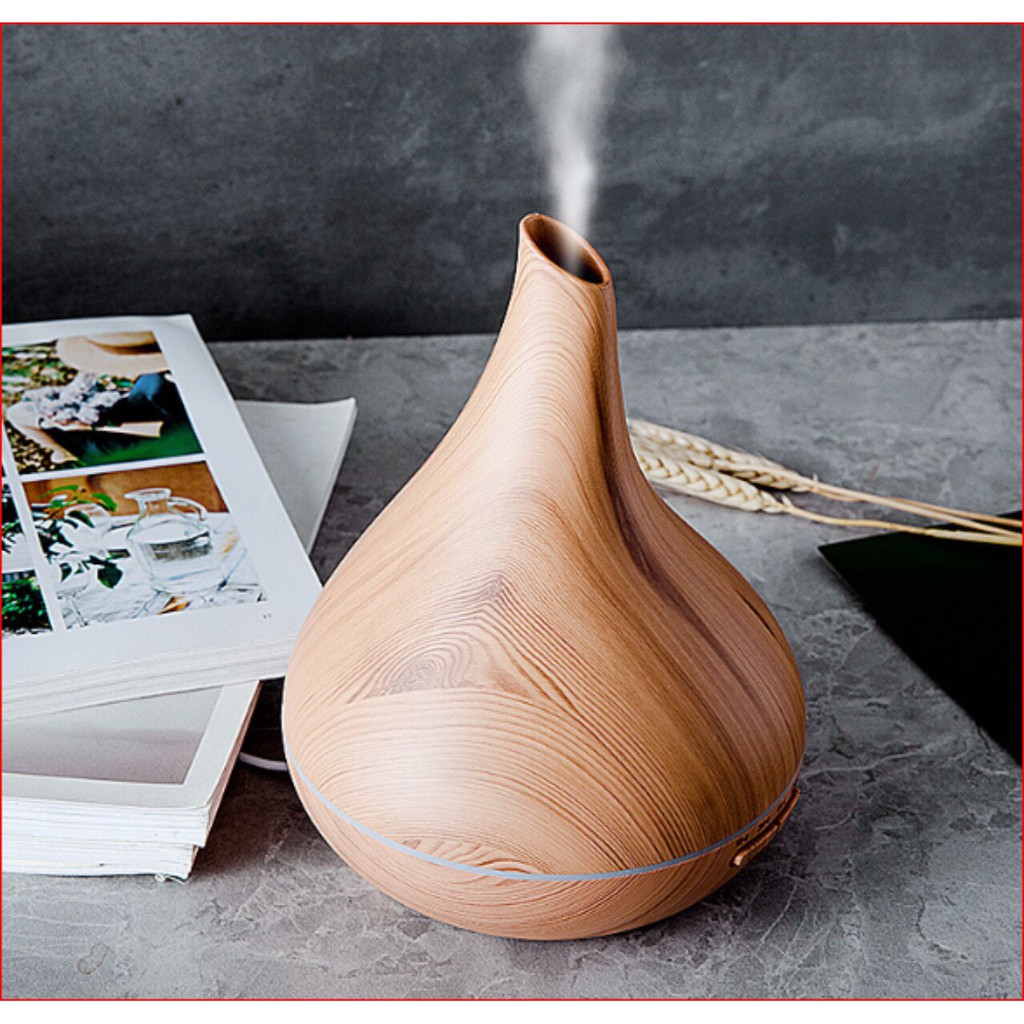 Máy Khuếch Tán Tinh Dầu MKT1881 Phun Sương Hồ Lô Dung Tích 550ML, Có Điều Khiển, Đèn Led 7 Màu, Bảo Hành 6 Tháng