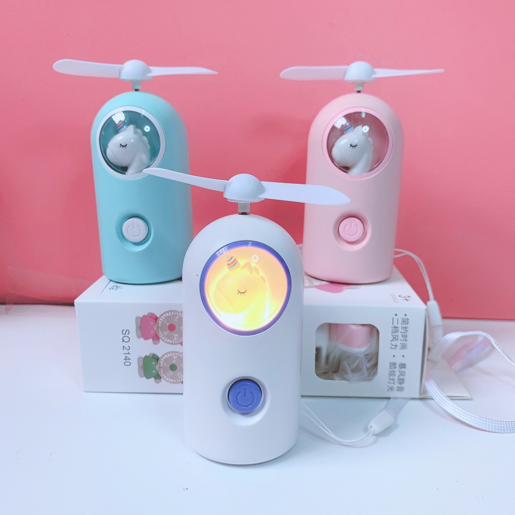 Quạt mini tích điện hình ngựa unico, quạt để bàn (ảnh thật 100%) #5