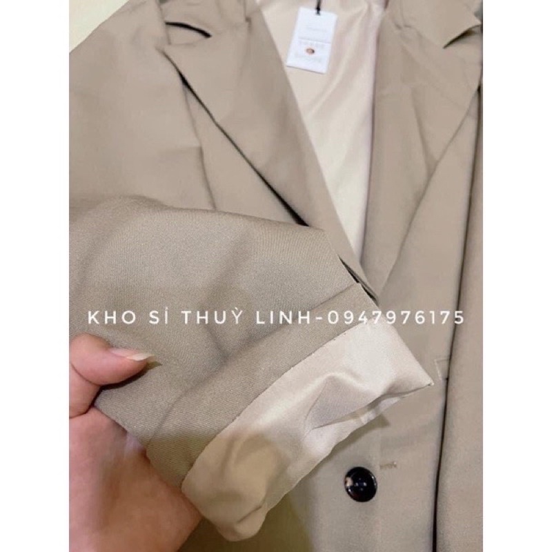Áo Blazer nữ dài tay túi trơn 2 lớp phong cách Hàn Quốc màu đẹp | BigBuy360 - bigbuy360.vn