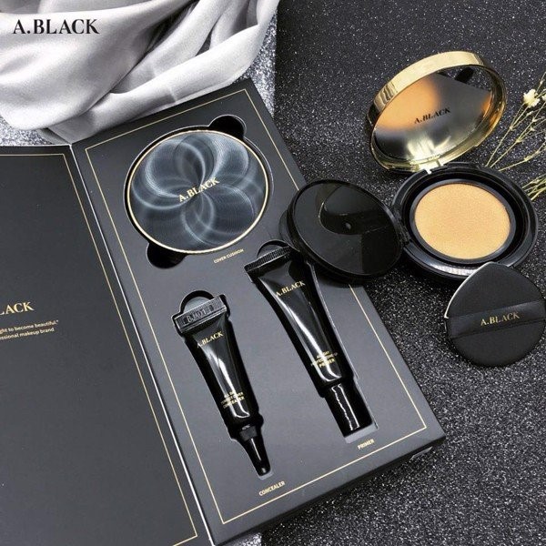Phấn nước A Black All Day Perfect Cover Cushion SPF 47 PA++ HONGS BEAUTY | BigBuy360 - bigbuy360.vn