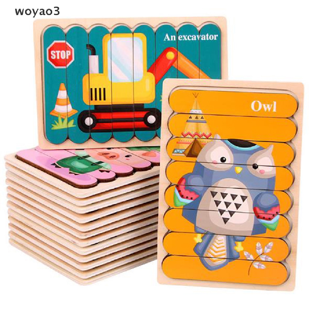 Bộ Đồ Chơi Xếp Hình 3d Bằng Gỗ Kích Thích Trí Não Cho Bé