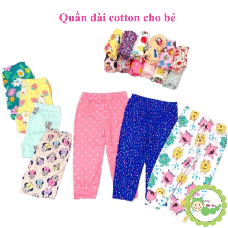 {6-15kg} Combo 10 quần dài cotton bé trai/bé gái