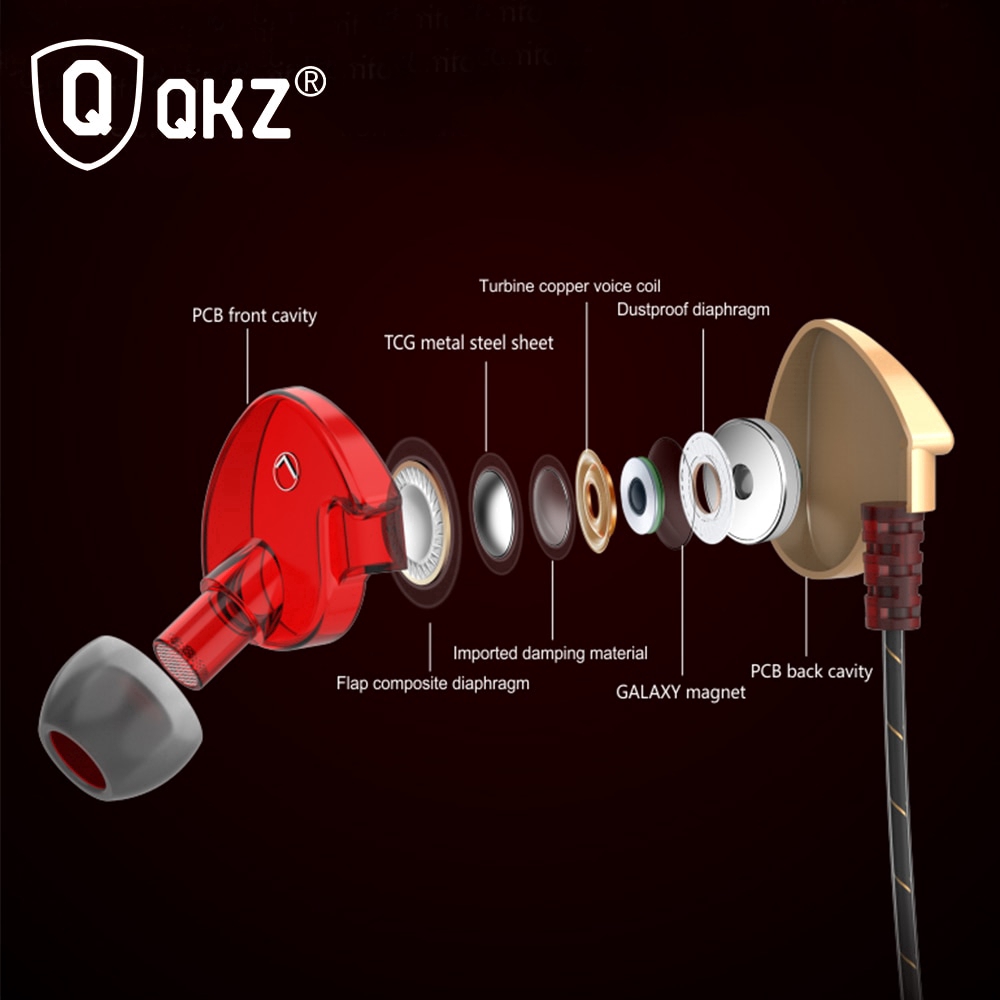 QKZ CK7 Stereo In-ear Earphone Bass Earbud for iPhone Huawei Xiaomi 3.5mm Headphone with Mic