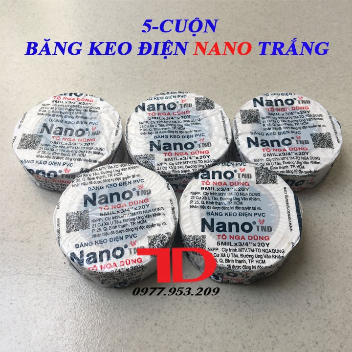 Băng keo điện Nano 5 cuộn