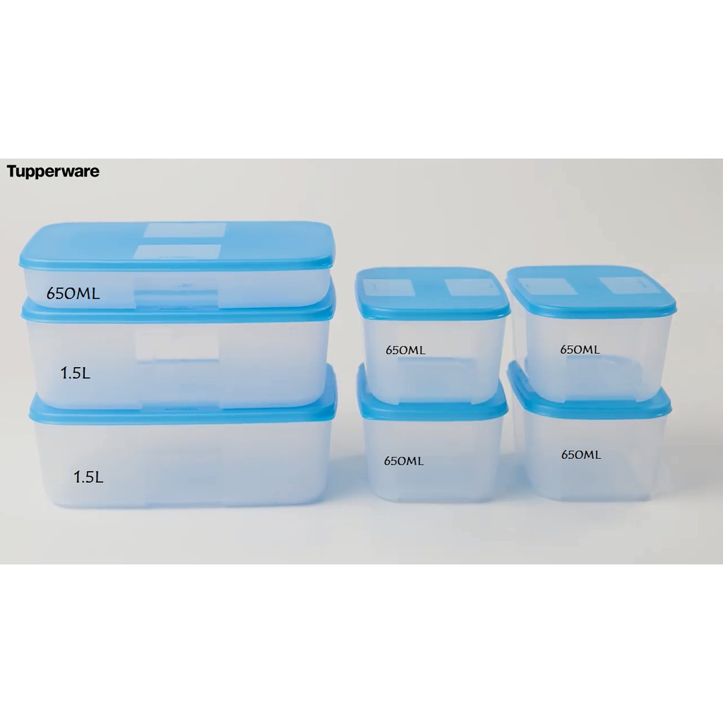 Bộ hộp trữ đông Tupperware - Freezermate Fit set (7 hộp) - Nhựa nguyên sinh