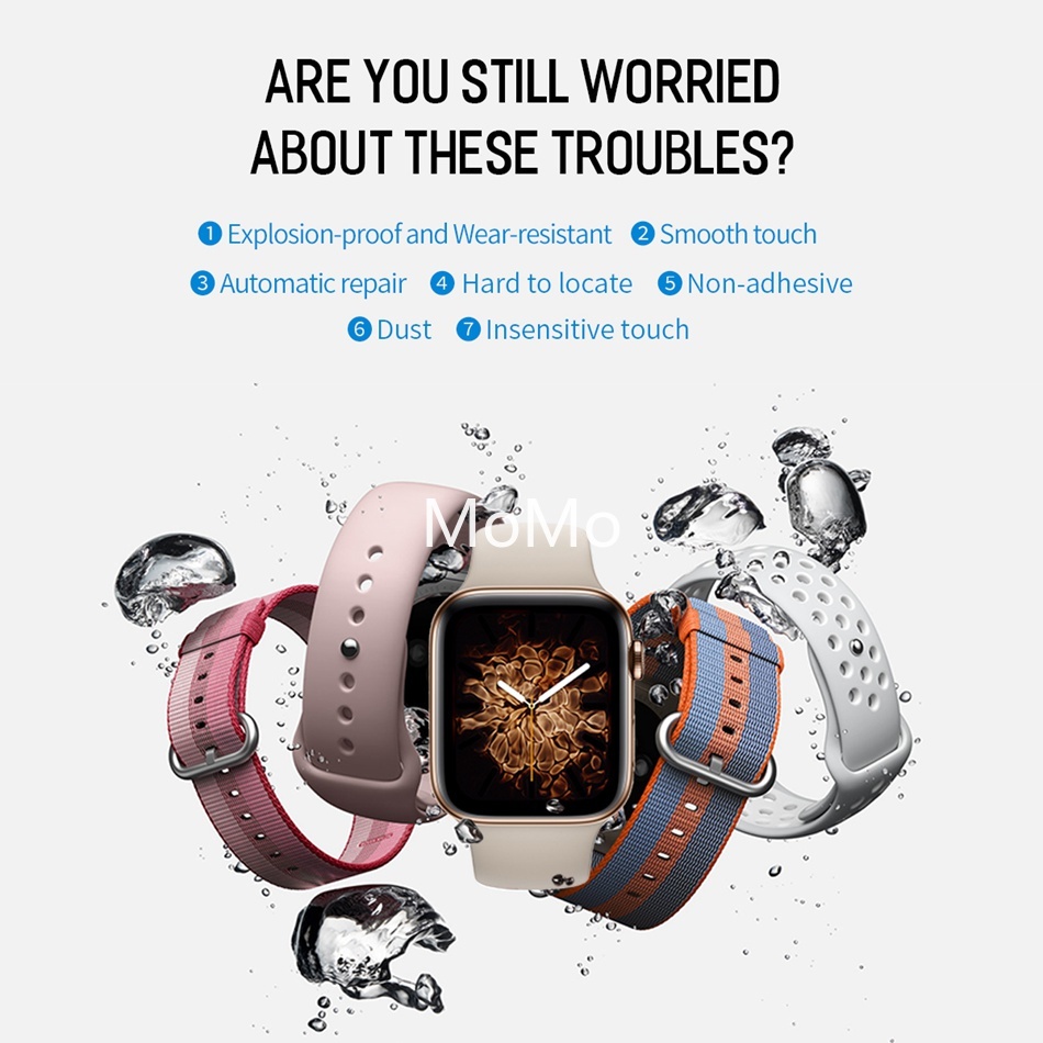 Miếng Dán Bảo Vệ Màn Hình Đồng Hồ Apple iWatch 8 49mm 7 6 SE 5 4 3 2 41mm 45mm 44mm