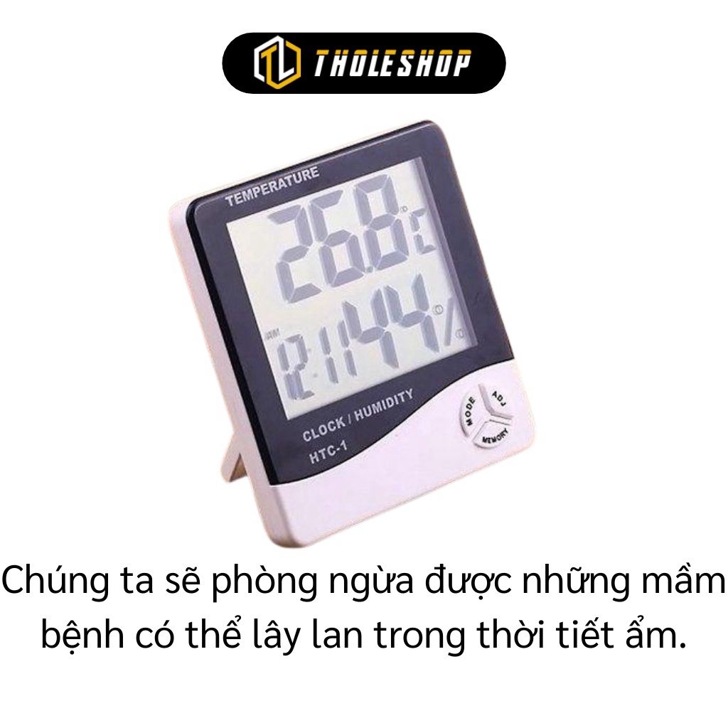 GIÁ SỈ Nhiệt Kế Điện Tử Và Ẩm Kế Trong Nhà Đa Chức Năng Như Báo Động, Đồng Hồ, Lịch, Độ Ẩm 5538