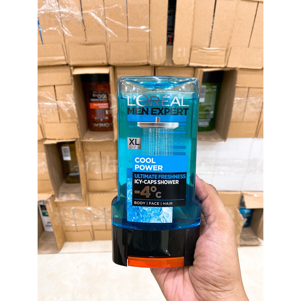 Sữa Tắm Gội Dạng Gel 3IN1 Loreal For Men 300ml Pháp