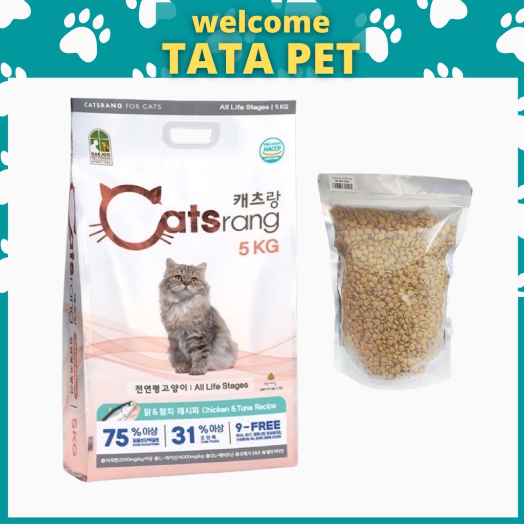 Catsrang 5kg New - thức ăn hạt cho mèo mọi lứa tuổi date mới (HSD 18 tháng)   TATAPET