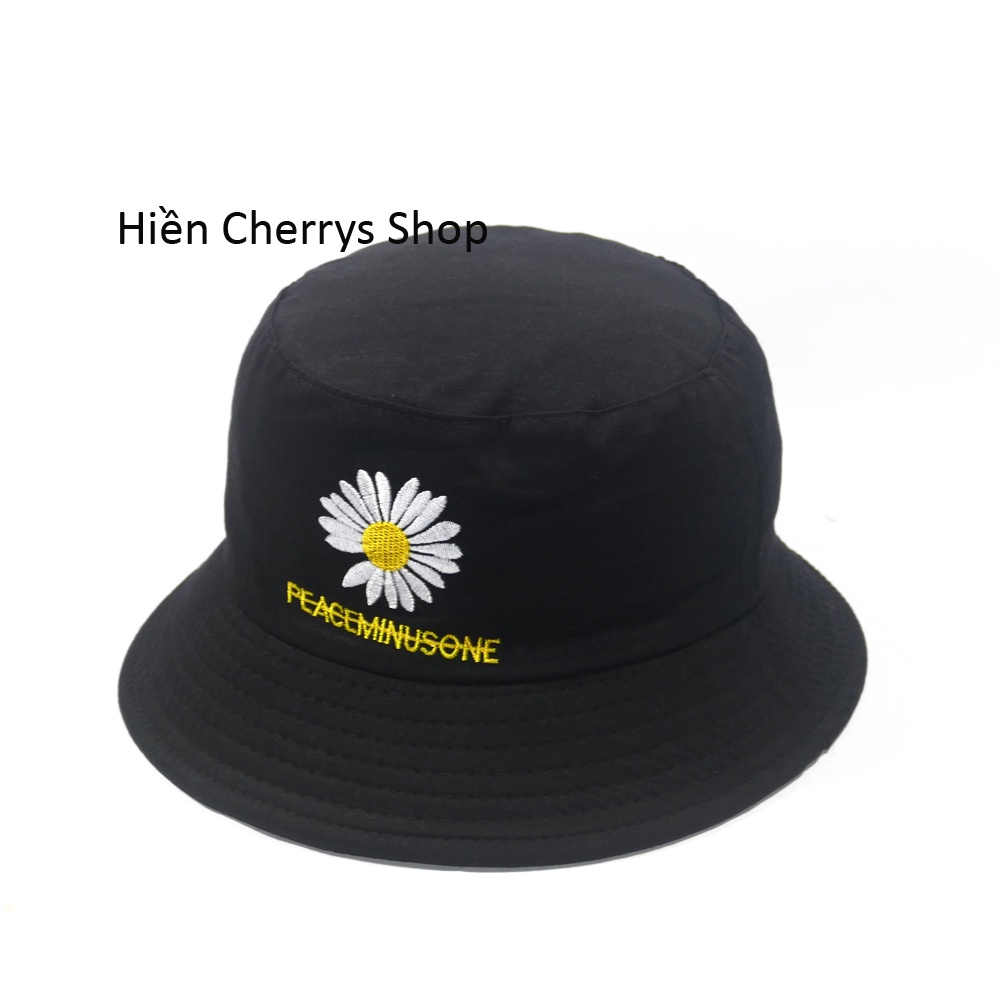 Nón tai bèo Bucket hoa cúc chữ 1 mặt thích hợp cho mọi lứa tuổi và tuổi teen