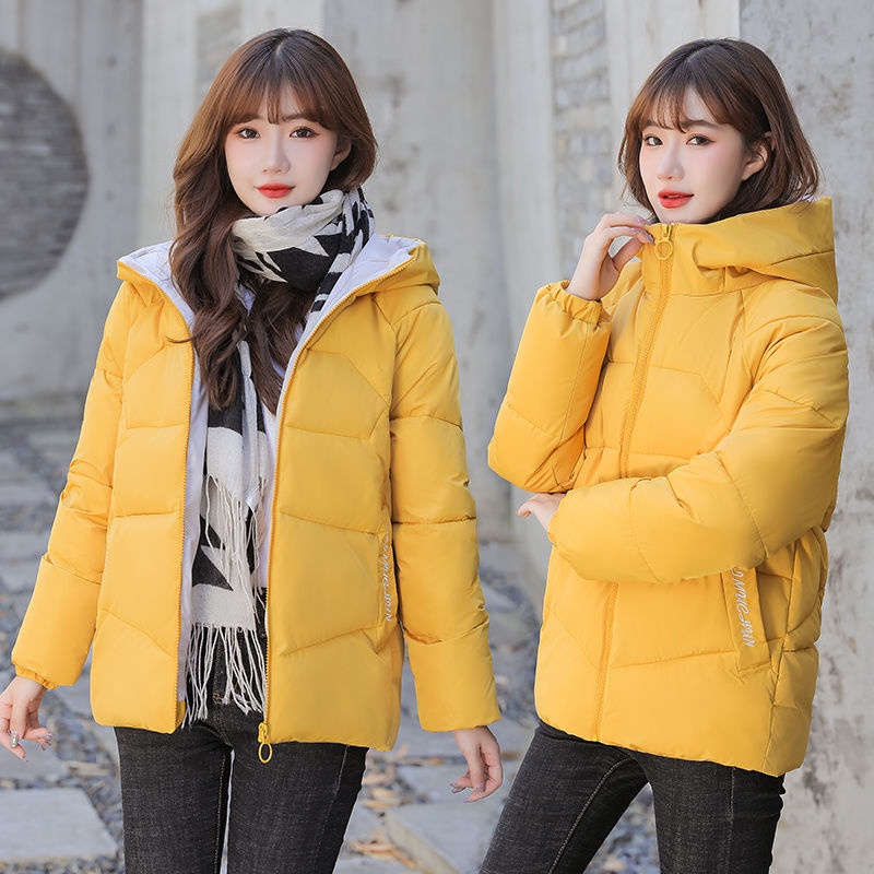 Áo Khoác Phao Đệm Cotton Dày Dáng Ngắn Có Mũ Trùm Thời Trang Mới 2022 Cho Nữ