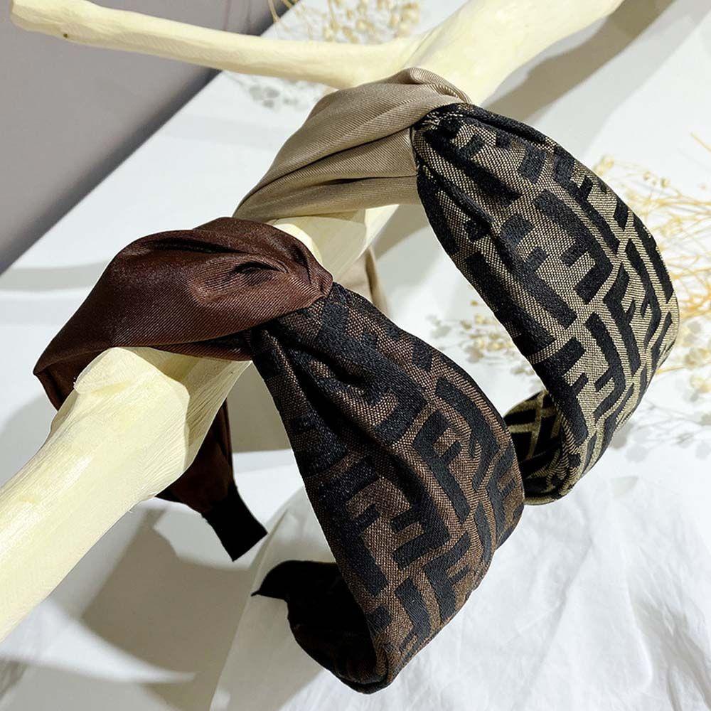 ANEMONE Băng Đô Cài Tóc Bản Rộng Thắt Nút Chéo Phong Cách Cổ Điển Ngọt Ngào Cho