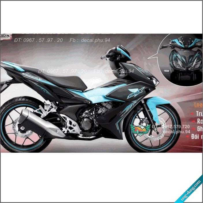 Tem Rời Winner X chỉ xanh ngọc đen (C)