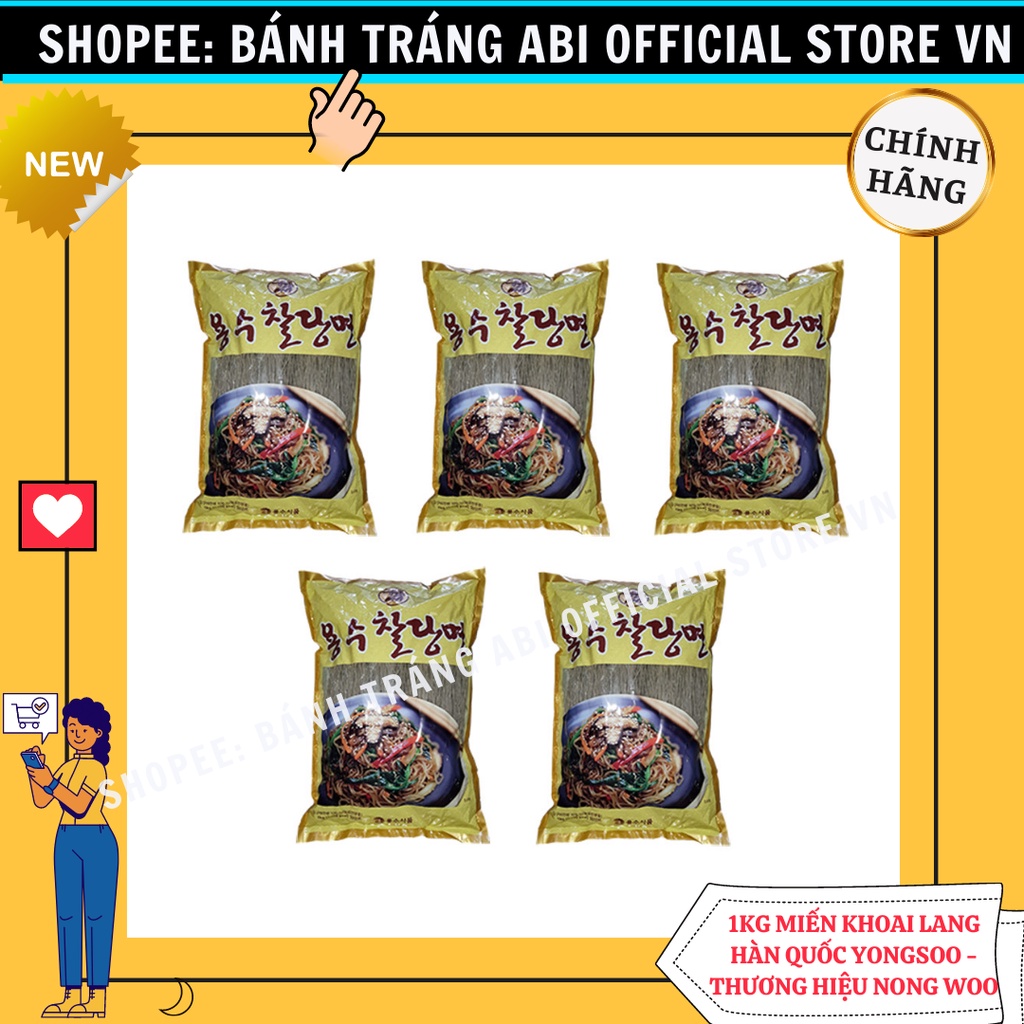 [GÓI ĐẠI 1000G] MIẾN KHOAI LANG CHUẨN HÀN QUỐC NONGWOO GÓI LỚN 1KG dùng để nấu-xào-trộn lẩu