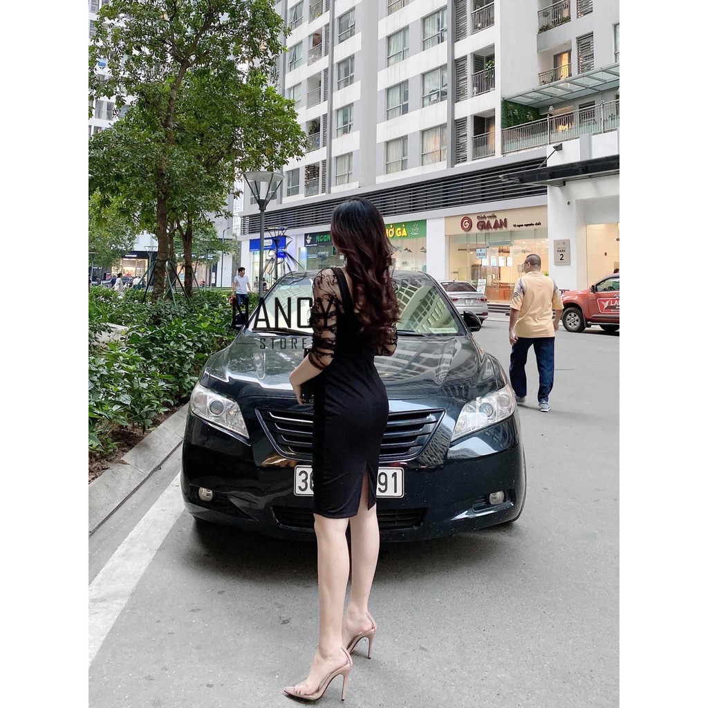 Đầm trắng dự tiệc công sở cao cấp nancy a60,váy trắng ôm body dáng dài xẻ tà trẻ trung thanh lịch | BigBuy360 - bigbuy360.vn