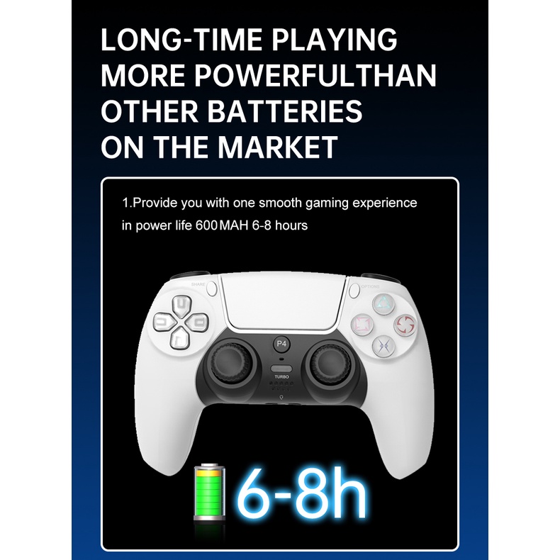 Cần Điều Khiển Không Dây Tay Cầm Chơi Game Bộ Điều Khiển Bluetooth Với Chức Năng Turbo Rocker 3d Cho Ps4 Ps3 Điều Khiển Trò Chơi Rung Kép Không Chậm Trễ Okase