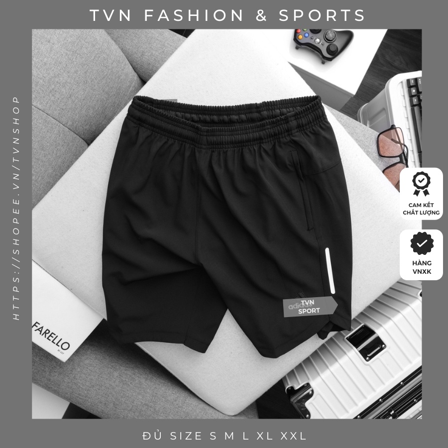 Quần Đùi Nam Thể Thao Running TVN vải dù chất mịn đẹp  Quần Short nam chạy bộ, tập gym