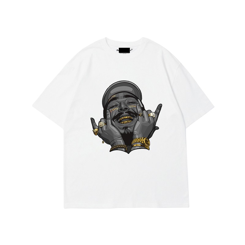 Áo thun tay lỡ unisex post malone form rộng oversize phong cách Hàn Quốc
