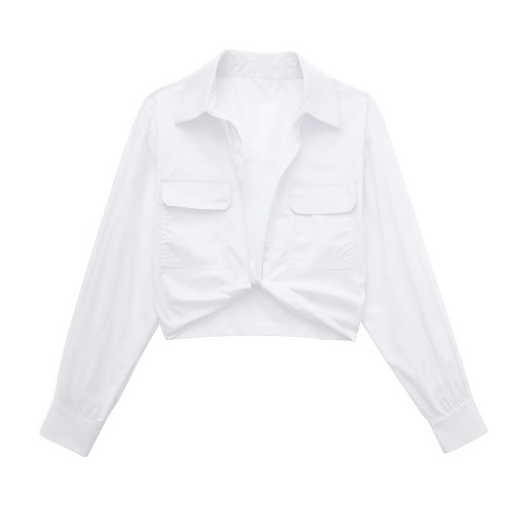 Áo Lụa Ngắn Phong Cách Châu Âu Thời Trang Xuân Hè Mới 2022 HJH6952