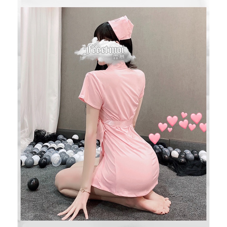 [Che tên, CÓ BIG SIZE] Bộ cosplay cô y tá hồng xinh đẹp thắt nơ siêu xinh CP006 | BigBuy360 - bigbuy360.vn
