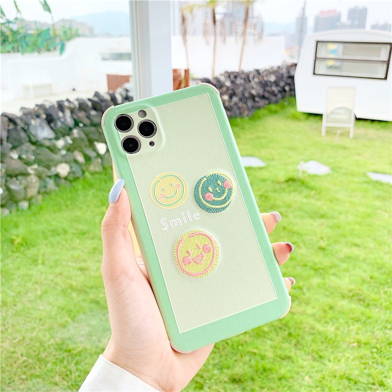 ốp lưng iphone - case iphone Mặt cười xanh thêu 5/6/6plus/6s/6splus/7/7plus/8/8plus/x/xs/11/12/pro/max/plus/promax/Mon