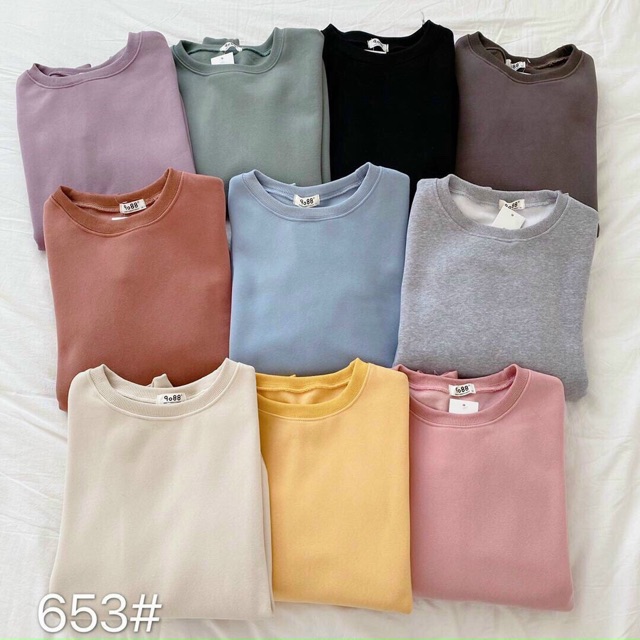 Áo Nỉ Sweater Lót Lông Hàng Quảng Châu Xịn Mịn Không xù