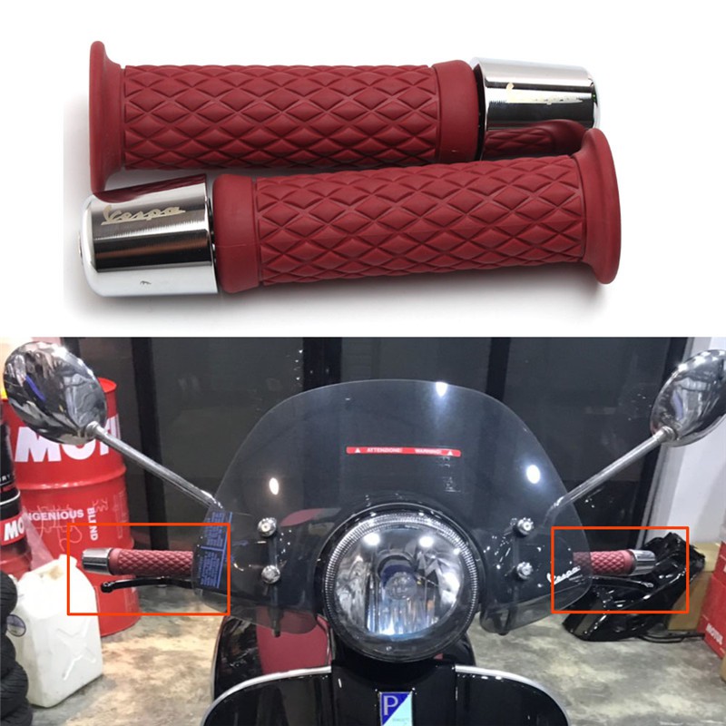 Cặp Phụ Kiện Tay Cầm Cao Su Cho vespa lt lx gts gtv 150 200 250 300 300ie