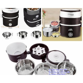 HỘP HÂM CƠM INOX 3 TẦNG CAO CẤP