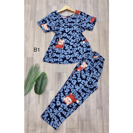 ❤️Đồ Bộ Tole Lanh Bèo Ngực Quần Dài 9 Tấc
