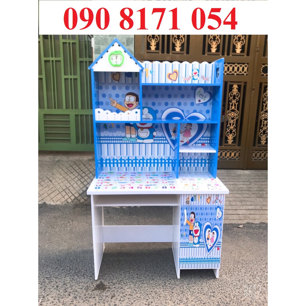 Bàn học sinh doremon cho bé tiểu học, mẫu mã đẹp mắt, hình ảnh thực tế 100%